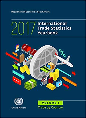 International trade statistics yearbook. 2017 (volume 1), Trade by country / United Nations Department of Economic and Social Affairs Statistics Division.