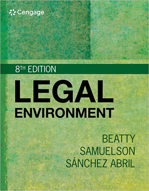 Legal environment / Jeffrey F. Beatty, Susan S. Samuelson, Patricia Sánchez Abril.