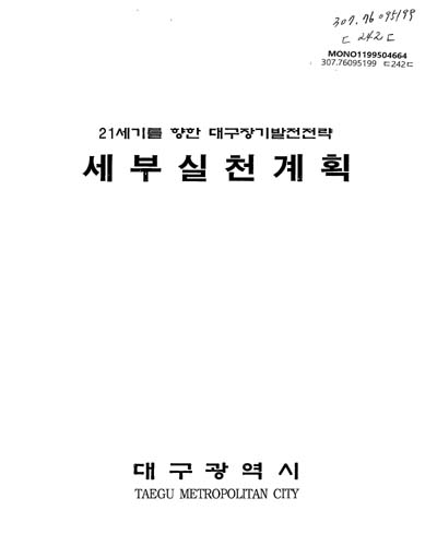 대구장기발전전략 세부실천계획 / 대구광역시