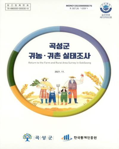 곡성군 귀농·귀촌 실태조사 = Return to the farm and rural area survey in Gokseong. 2021 / 곡성군