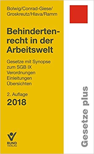 Behindertenrecht in der Arbeitswelt : Gesetze, Verordnungen, Einleitungen, Übersichten / Nils Bolwig [and four others].
