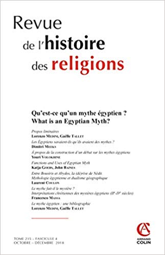 Qu'est-ce qu'un mythe égyptien? = What is an Egyptian myth? / [propos liminaires : Lorenzo Medini, Gaëlle Tallet.]