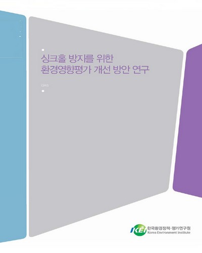 싱크홀 방지를 위한 환경영향평가 개선 방안 연구 / 연구책임자: 김윤승