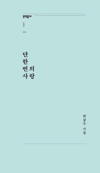 단 한 번의 사랑 : 최갑수 시집