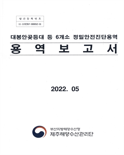 대봉안곶등대 등 6개소 정밀안전진단용역 용역보고서
