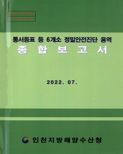 통서등표 등 6개소 정밀안전진단 용역 : 종합보고서