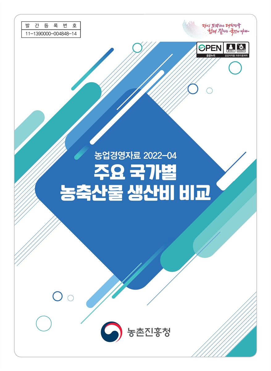 주요 국가별 농축산물 생산비 비교