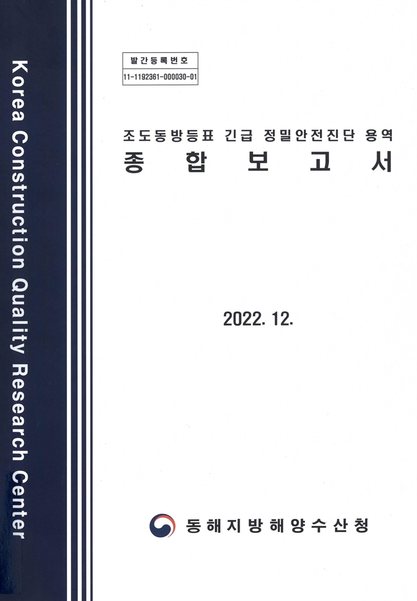 조도동방등표 긴급 정밀안전진단 용역 종합보고서