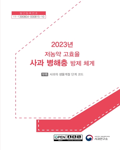 (2023년) 저농약 고효율 사과 병해충 방제 체계