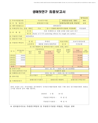 거친 경계면으로 인한 3차원 산란 효과 연구 [전자자료]