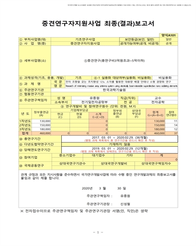 전자 조향을 갖는 초지향성 나노 소자를 활용한 대용량 배열 안테나 소형 경량화 연구 [전자자료]