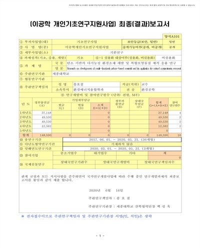 탄소 기반의 다기능성 환경소재 개발 및 복합오염물질 제거 응용 연구 [전자자료]