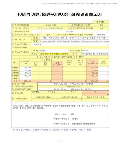 나노 구조 고효율 유연 유기발광다이오드 내외부 광추출 기술 개발 [전자자료]