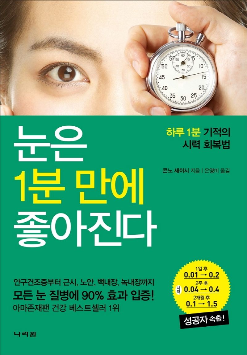 눈은 1분 만에 좋아진다 : 하루 1분 기적의 시력 회복법