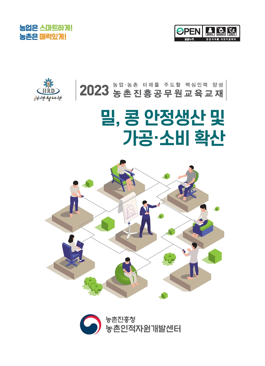 밀, 콩 안정생산 및 가공·소비 확산 : 2023 농업·농촌 미래를 주도할 핵심인력 양성 농촌진흥공무원교육교재