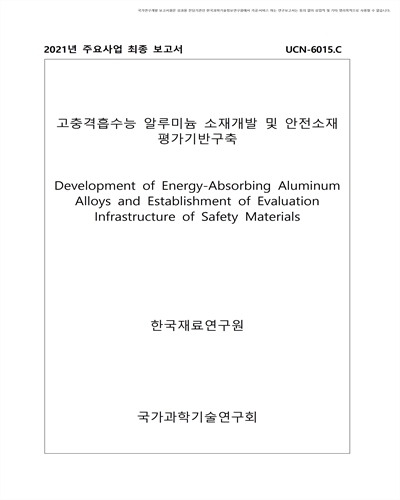 고충격흡수능 알루미늄 소재개발 및 안전소재 평가기반구축 [전자자료]
