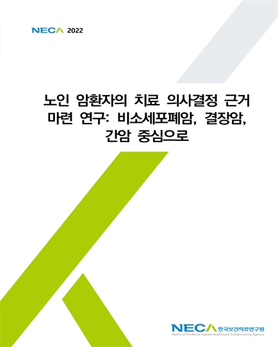 노인 암환자의 치료 의사결정 근거 마련 연구 [전자자료] : 비소세포폐암, 결장암, 간암 중심으로