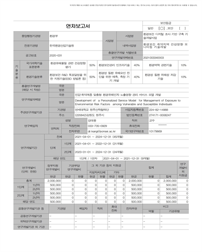 민감·취약계층 맞춤형 환경유해인자 노출영향 관리 서비스 모델 개발 [전자자료]
