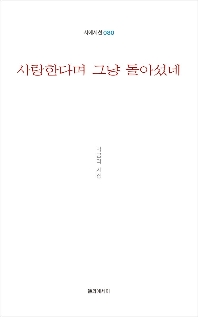사랑한다며 그냥 돌아섰네 : 박금리 시집