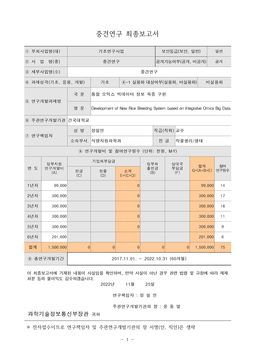통합 오믹스 빅데이터 정보 육종 구현 [전자자료]