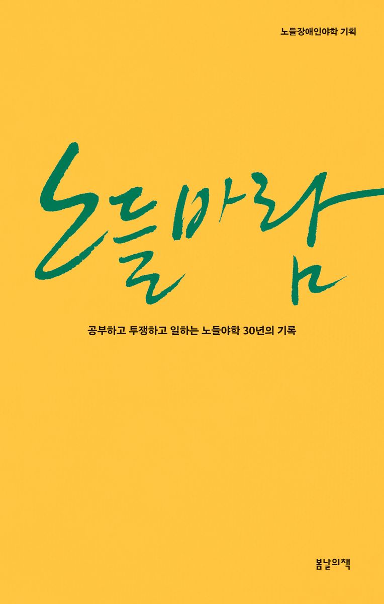 노들바람 : 공부하고 투쟁하고 일하는 노들야학 30년의 기록