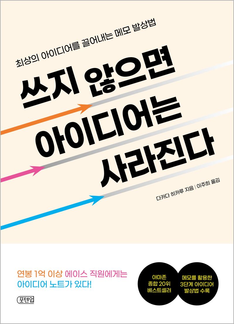 쓰지 않으면 아이디어는 사라진다 : 최상의 아이디어를 끌어내는 메모 발상법 / 다카다 히카루 지음 ; 이주희 옮김