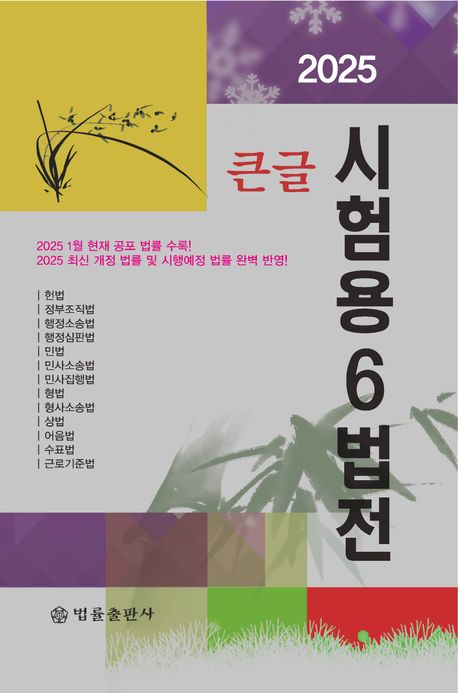 (큰글) 시험용(試驗用) 6법전. 2025