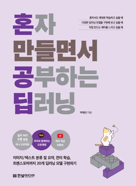 혼자 만들면서 공부하는 딥러닝 : 이미지/텍스트 분류 및 요약, 전이 학습, 트랜스포머까지 20개 딥러닝 모델 구현하기