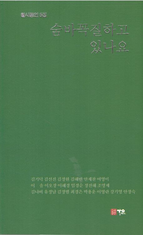 숨바꼭질하고 있나요 : 활시동인 5집