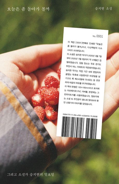오늘은 좀 돌아가 볼까 : 송지현 소설 그리고 소설가 송지현의 일요일