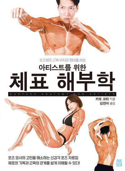 (아티스트를 위한) 체표 해부학 = Surface anatomy for artists : 포즈별로 근육 위치와 형태를 해설