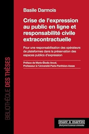 Crise de l'expression au public en ligne et responsabilité civile extracontractuelle : pour une responsabilisation des opérateurs de plateformes dans la préservation des espaces publics d'expression