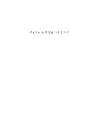 서울지역 유적 발굴조사 총서. 5 [전자자료]