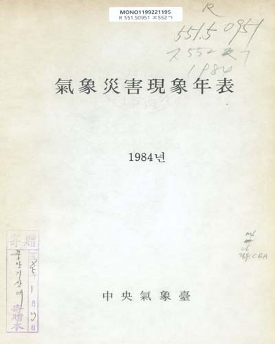 氣象災害現象 年表. 1984