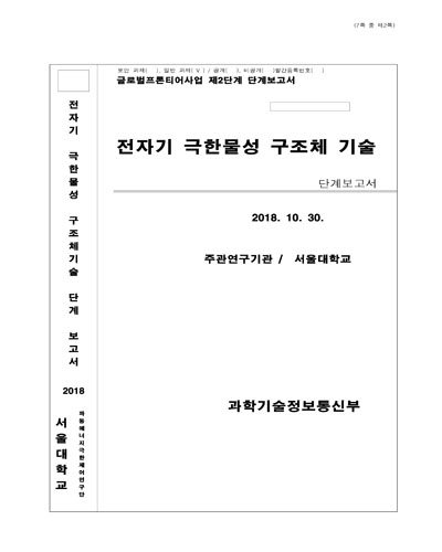 전자기 극한물성 구조체 기술 [전자자료] : 단계보고서
