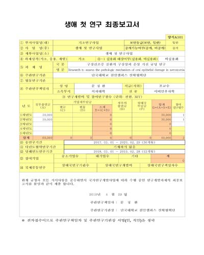 구강건조증 질환의 구강상피 손상 기전 규명 연구 [전자자료]