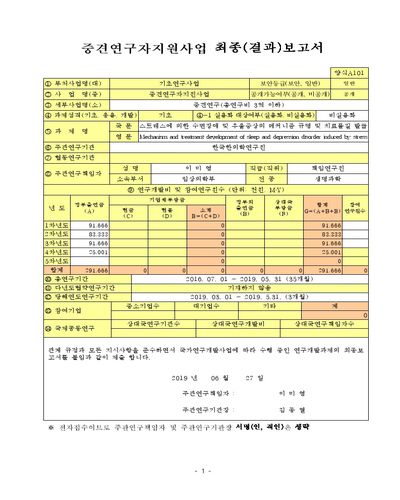 스트레스에 의한 수면장애 및 우울증상의 메커니즘 규명 및 치료물질 발굴 [전자자료]