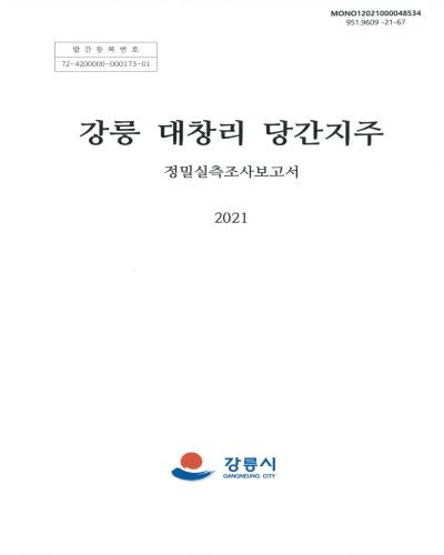 강릉 대창리 당간지주 : 정밀실측조사보고서