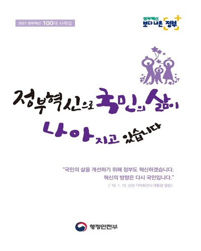 정부혁신으로 국민의 삶이 나아지고 있습니다 : 2021 정부혁신 100대 사례집 / 집필: 각 기관 사례 담당자