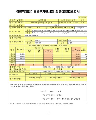 대한민국 고유 속 유전자원을 이용한 Nrf2 표적 심혈관질환 치료용 천연의약소재 개발 [전자자료]