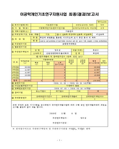 복잡계 방법론을 활용한 지식구조와 도시 공간 분석 및 예측 [전자자료]