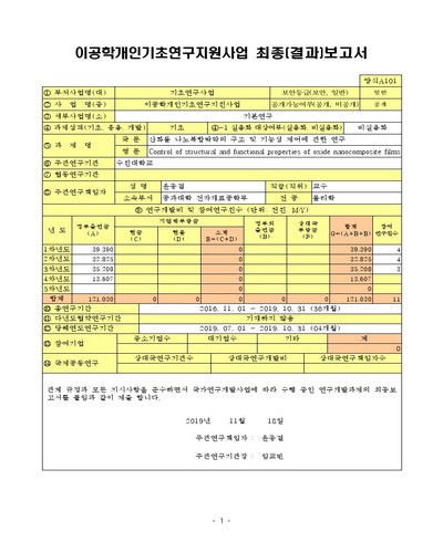 산화물 나노복합박막의 구조 및 기능성 제어에 관한 연구 [전자자료]