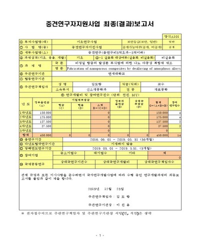 비정질 합금의 탈성분 부식법에 의한 나노 다공성 복합체 제조 [전자자료]