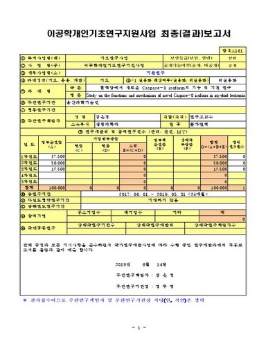 혈액암에서 새로운 Caspase-8 isoform의 기능 및 기전 연구 [전자자료]
