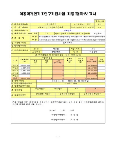 리그노셀룰로오스로부터 미생물을 이용한 바이오플라스틱 생산기작의 유전체학적 분석 [전자자료]