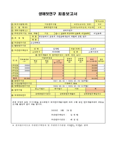 대장암에서 운동과 자연살해세포의 역할에 관한 연구 [전자자료]
