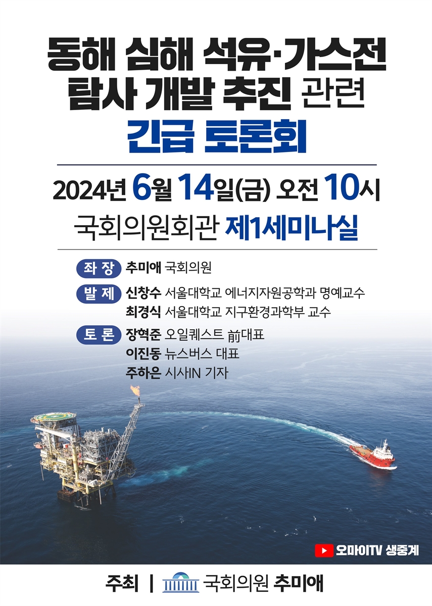 동해 심해 석유·가스전 탐사 개발 추진 관련 긴급 토론회 [전자자료]