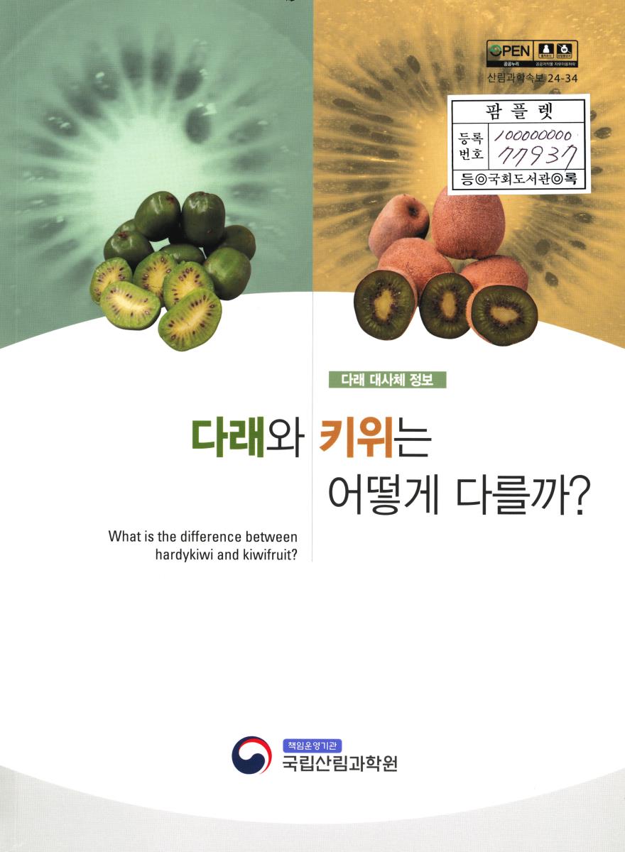 다래와 키위는 어떻게 다를까? = What is the difference between hardykiwi and kiwifruit? : 다래 대사체 정보