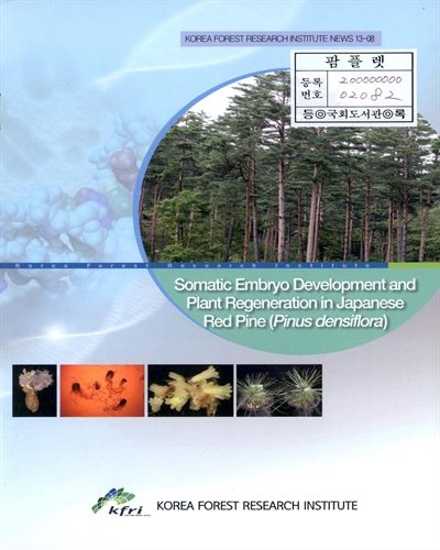 Somatic embryo development and plant regeneration in Japanese red pine (pinus densiflora)