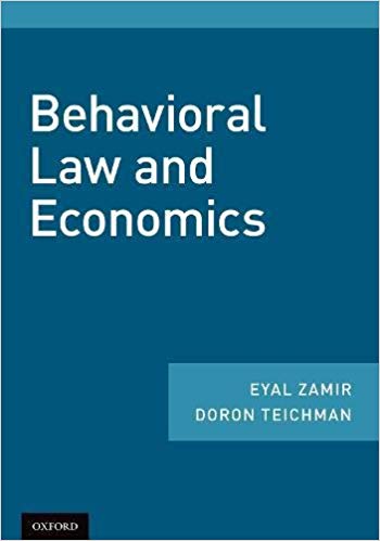 Behavioral law and economics / Eyal Zamir, Doron Teichman.
